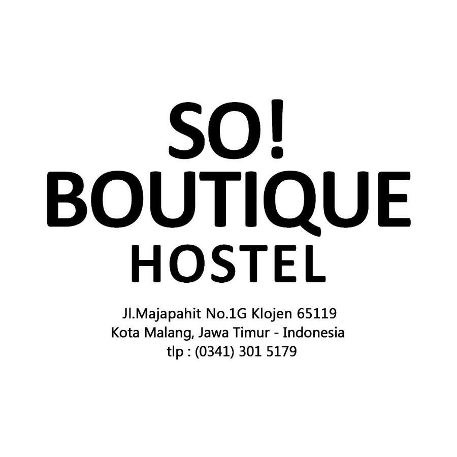 So! Boutique Hostel Malang Eksteriør bilde